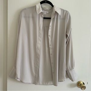 Oversized Satin Button down Shirt